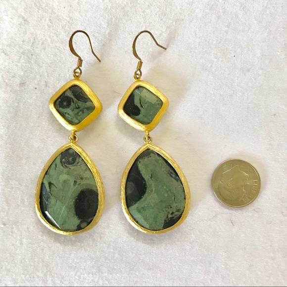 Feldspar Gemstone Drop Earrings - Picture 2 of 3